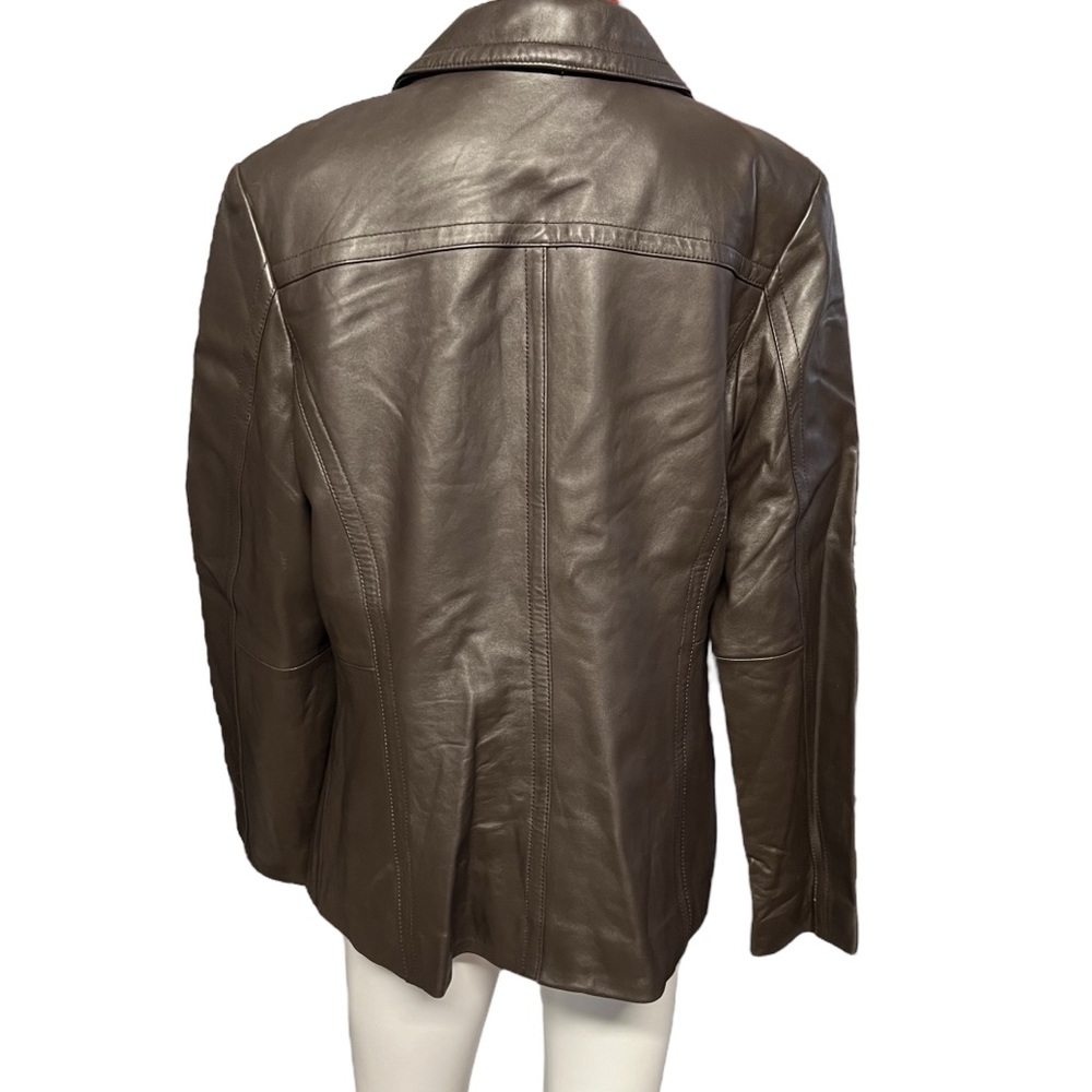 Sonoma - Woman’s Lambskin Leather Coat Sz LG - Picture 3 of 8
